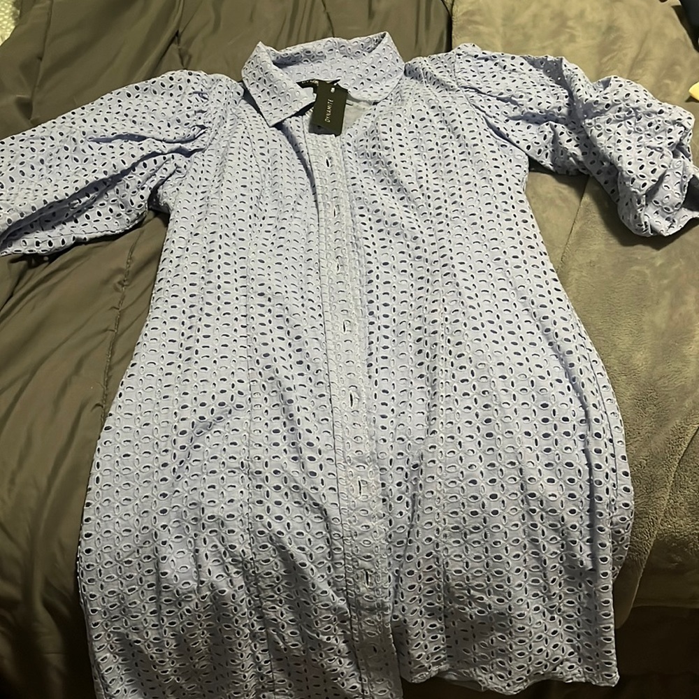NWT DYNAMITE Periwinkle Blue Eyelet Dress